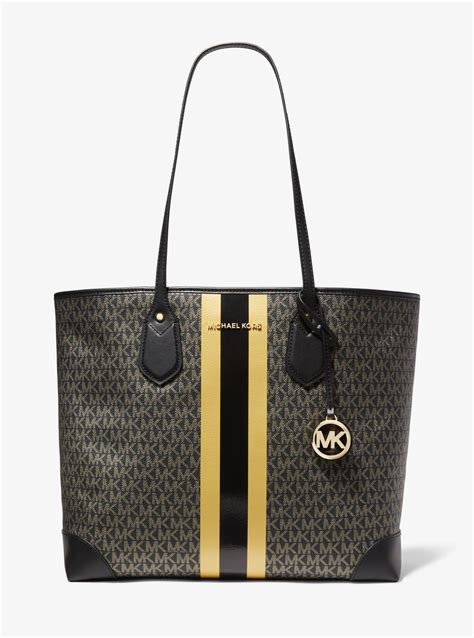 michael kors striped bag|michael kors black studded bag.